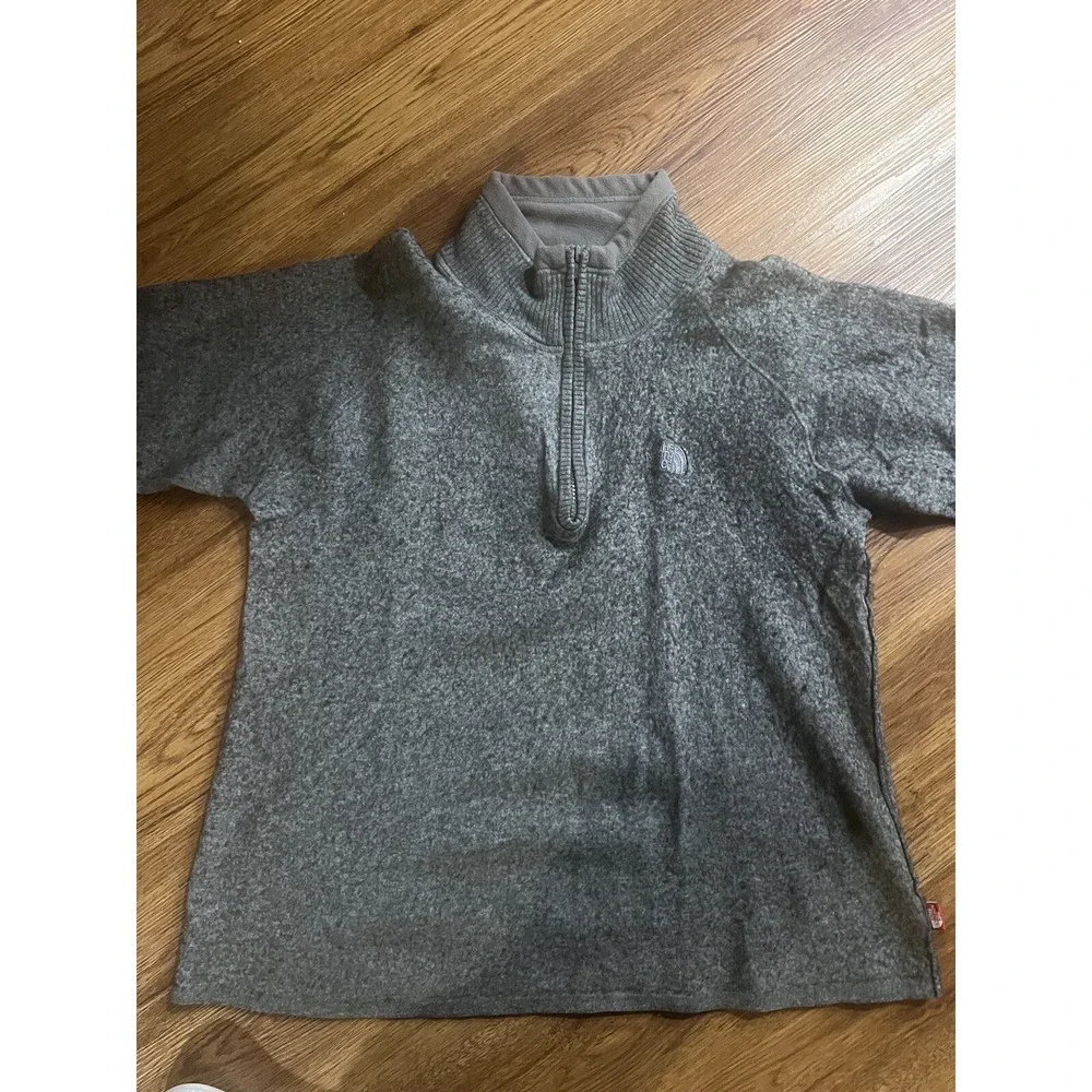 The North Face Men's Gray Sweater 1/4 Zip‎ Size XXL Wool Blend